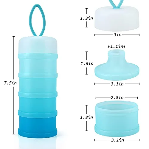 Accmor Baby Formula Dispenser On The Go, Stackable Formula Dispenser for Travel Formula Container to Go, Non-Spill Milk Powder Baby Kids Snack Storage Container, BPA Free - Image 7
