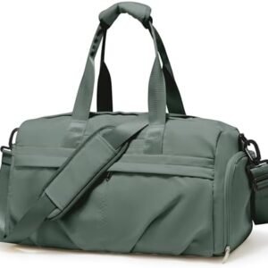 Carry On Bags For Airplanes,Travel Duffel Bags With Trolley Sleeve,Sport Gym Bags Waterproof Swimming Yoga Bags For Women,Duffel Bags For Traveling(Army Green)