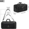 Eackrola Large Sports Gym Bag, Travel Duffel bag with Wet Pocket & Shoes Compartment for men women, 65L, Lightweight - Image 2