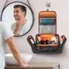 Prokva Tactical Toiletry Travel Bag for Men, Hanging Dopp Kit Hygiene Bag Shower Organizer with Hook for Toiletries and Shaving Care, Black (Empty Bag) - Image 8