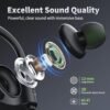 Bluetooth Headphones, Wireless Earbuds IPX7 Waterproof Bluetooth 5.3 Headphones with 16Hrs Playtime Stereo Bass Headsets with Mic Running Headphones with Earhooks for Sports Running Workout - Image 5