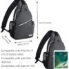 MOSISO Sling Backpack, Multipurpose Crossbody Shoulder Bag Travel Hiking Daypack - Image 4