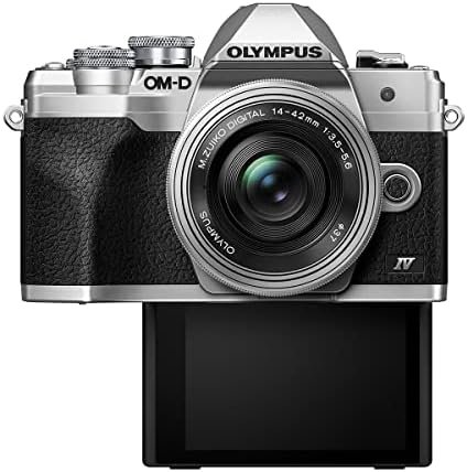 Olympus OM-D E-M10 Mark IV Camera with M.Zuiko Digital ED 14-42mm F3.5-5.6 EZ Lens, Silver - Image 2