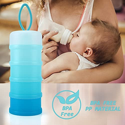 Accmor Baby Formula Dispenser On The Go, Stackable Formula Dispenser for Travel Formula Container to Go, Non-Spill Milk Powder Baby Kids Snack Storage Container, BPA Free - Image 8