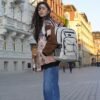 BAGSMAT College Laptop Backpack, 15.6 Inch Travel Backpack Airline Approved, 30L Casual Daily Backpack, Lightweight College Bookbag for Women Men, Beige - Image 2