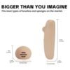 Makeup Brush Holder Blender Sponge Case Set, Half-open Snap Design, Easy to Clean Portable Silicone Brush Bag for Travel - Image 6