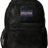 JanSport Eco Mesh Backpack Black, 17” x 12.5” x 6” - Semi-Transparent Bookbag for Adults with Laptop Sleeve, Padded Back Panel - Large Backpack