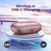 Wireless Earbuds Bluetooth 5.3 Headphones 90 Hrs Playtime Ear buds with Wireless Charging Case Power Display Over-ear Earphones with Earhooks Waterproof Stereo Headset for Android phone Workout Pink - Image 3