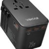 Universal Travel Adapter, VINTAR 75W GaN International Plug Adapter with 3 USB-C PD & 2 USB-A QC, All-in-One Travel Essentials for UK/EU/USA/AUS, Worldwide Power Adapter for Laptops Tablets Phones