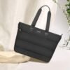 MOSISO Puffy Laptop Tote Bag, 15.6 inch Computer Bag with Front Pocket, 16 inch Large Capacity Shoulder Messenger Bag Casual Handbag Work Briefcase for Office Travel with Purse & Trolley Belt, Black - Image 7