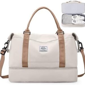 SYCNB Weekender Bags for Women,Personal Item Travel Bag with Shoes Compartment,Overnight Travel Duffel Bag,Gym Bag