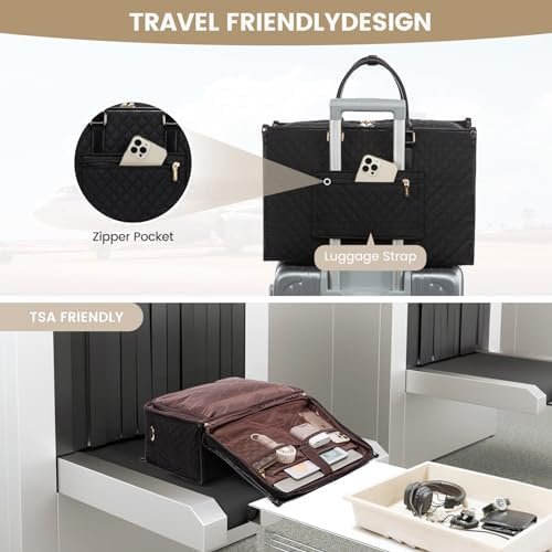 LOVEVOOK Travel Duffle Bag, Weekender Bag for Women with Toiletry Bag Carry on Overnight Bag with Laptop Compartment, Hospital Bag for Labor and Delivery, Gym Bag with Wet Pocket Shoe Bag - Image 5