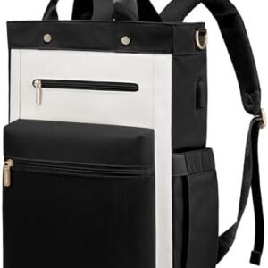 LOVEVOOK Laptop Backpack for Women 15.6 Inch Laptop Bag with USB Port Wide Open Work Tote Bag Convertible Casual Daypack Business Computer Travel Backpack Purse Teacher Nurse Bag