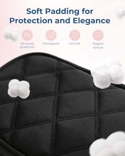 BAGSMART Travel Cord Organizer Electronics Organizer Travel Case, Puffer Cable Organizer Bag Travel Essentials for Women, Small Tech Organizer Travel Case for Charger, Cable, Phone, Flash Drive Black - Image 5