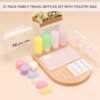 Muslish 21 Pack Leak Proof Silicone Travel Bottles Set, TSA Approved Containers for Toiletries, Travel Size Accessories and Shampoo Conditioner Bottles with Toiletry Bag (BPA Free) - Image 7