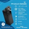 Ceptics 65W World Travel Adapter 3 USB Ports PD 3.0 Ultra Compact Charger 2 US Outlets [GaN Tech], Quick Type C, Charge Laptops, Cellphones in Europe, Asia, Africa, America and More - Image 4