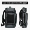 ECOHUB 16'' Travel Backpack Carry On Underseat Airline Approved Personal Item Travel Bag with Multi-Pockets Laptop Backpack Casual Daypack Small Backpack Lightweight for Women Men, Grey - Image 8