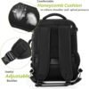 Travel Laptop Backpack, Carry On Backpack for Men Women Airline Approved, Large Waterproof College Business Work Hiking Casual Daypack Bag, Fits 16" Laptop, Black - Image 7