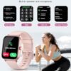 Smart Watch for Men Women with Bluetooth Call,Alexa Built-in,1.8" DIY Dial Fitness Tracker with Heart Rate Blood Oxygen Sleep Monitor 100 Sports Modes IP68 Waterproof Smartwatch for Android iOS(Black) - Image 2