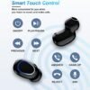 Wireless Earbuds Bluetooth Wireless Ear buds with HD Noise Cancelling Mic, HiFi Stereo Bass Sound Headphones with LED Charging Case, Touch Control Smallest In Ear Earphones for Sport/Work/Travel Black - Image 4