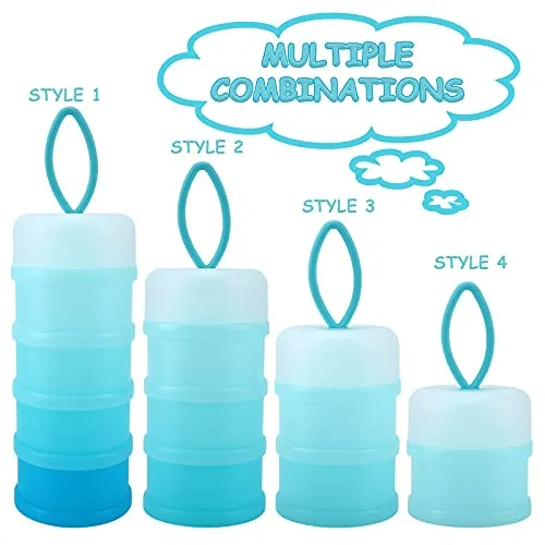 Accmor Baby Formula Dispenser On The Go, Stackable Formula Dispenser for Travel Formula Container to Go, Non-Spill Milk Powder Baby Kids Snack Storage Container, BPA Free - Image 2
