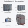Travel Backpack, Extra Large 42L Flight Approved Carry On Backpack for Men Women,17.3 inch Laptop Backpack Luggage Suitcase with 3 Packing Cubes & USB Port,Luggage Business Weekender Duffel Bag,Grey - Image 3