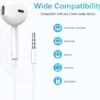Wired Earbuds 2 Pack, Earbuds HiFi Stereo Wired Earphones Headphones with Microphone Volume Control Compatible with iPad, Laptop, MP3, Android Smartphones, Fits All 3.5mm Jack Device - Image 4