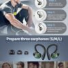 Wireless Earbuds, 60H Playback Bluetooth 5.3 Headphones,Noise Cancelling Wireless Headphones with LED Battery Display, Mics Clear Call, IPX6 Waterproof Bluetooth Earbuds for Workout Sports (BLACK) - Image 4