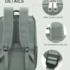 Carry On Backpack for Women Men, 15.6 Inch Laptop Travel Backpack with USB Charging Port, Waterproof Personal Item Backpack Flight Approved, Casual Daypack Backpacks for College Work, Green - Image 8