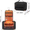 Prokva Tactical Toiletry Travel Bag for Men, Hanging Dopp Kit Hygiene Bag Shower Organizer with Hook for Toiletries and Shaving Care, Black (Empty Bag) - Image 7