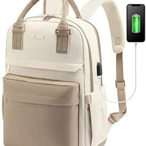 LOVEVOOK Laptop Backpack for Women 15.6 Inch Laptop Bag with USB Port, Fashion Waterproof Backpacks Teacher Nurse Stylish Travel Bags Vintage Daypacks for College Work