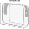 TSA Approved Toiletry Bag, Clear Makeup Bag, 6 Pcs Travel Cosmetic Bag Set for Women Men, Portable Toiletry Bag for Travel, Bathroom and Organizing (grey 6 pcs) - Image 2