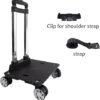 Backpack Trolley Wheeled Cart-Backpack Hand Truck with Luggage Strap,Aluminium Alloy Folding Trolley Cart for Bags Backpack Travel Luggage Cart - Image 9