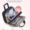 BAGSMART Rolling Laptop Bag Women, Rolling Briefcase Fits 15.6 Inch Laptop, Underseat Carry On Luggage with Wheels, Rolling Computer Bag with TSA Lock, Rolling Bag for Travel Work Business, Black - Image 2