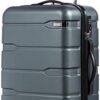 Coolife Luggage Expandable(only 28") Suitcase PC+ABS Spinner Built-In TSA lock 20in 24in 28in Carry on (Teal., S(20in_carry on))
