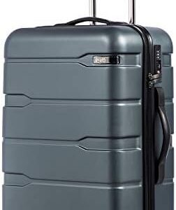 Coolife Luggage Expandable(only 28") Suitcase PC+ABS Spinner Built-In TSA lock 20in 24in 28in Carry on (Teal., S(20in_carry on))