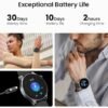 TOZO S5 Smart Watch (Answer/Make Calls), 1.43’’ AMOLED Smart Watches for Men Women 100+ Sport Modes Fitness Watch with Blood Oxygen/Sleep/Heart Rate Monitor, IP68 Waterproof Smartwatch Black - Image 8