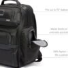 TUMI - Alpha Brief Pack - 15" Laptop Backpack with Padded Adjustable Straps - Stores Laptop, Tablet, Toiletries, Snacks, Ipad - Black - Image 4