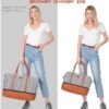 Sucipi Weekender Bags for Women Canvas Travel Duffle Bag with Shoe Compartment Overnight Bag Carry on Gym Duffel with Toiletry Bag for Traveling Weekend Hospital Bags for Labor and Delivery - Image 6