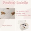 RSRSLEII Large Quilted Makeup Bag for Women and Girls, Cute Coquette Floral Cotton Cosmetic Bag, Aesthetic Travel Organized Toiletry Bags (03 Striped Bears) - Image 3