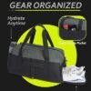 BAGSMART Gym Bags for Men Women, Foldable Travel Duffle Bag, Lightweight Weekender Duffel Bag With Shoe Compartment, Water Resistant Workout Duffle Sports Bag for Travel Yoga, Black - Image 4