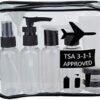 Wobe Travel Bottles and TSA Approved Toiletry Bag, Clear Quart Size with Leak-Proof Travel Containers Set Makeup Bag Accessories for Liquids Carry-On Luggage Compliant for Airplaine