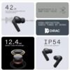 CMF Buds Wireless Bluetooth Earbuds, 42dB Noise Cancelling Earbuds, Dirac HD Audio, 35.5H Playtime, BT5.3, IP54 Waterproof, 4HD Mics Wireless Headphones for iPhone & Android (Orange) - Image 2