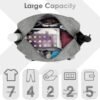 Carry on Bag Underseat for Airplane with Wet Pocket Spirit Airlines Personal Item Bag 18x14x8 Travel Duffel Bag Weekender Overnight for Women and Men (Grey) - Image 4