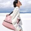 CONTAIL 22L Gym Bag for Women,Personal Item Weekender Bag with Shoes Compartment,Overnight Travel Duffel Bag with Wet Pocket and Separate Toiletry Bag,Black - Image 8