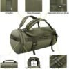 MIER Large Duffel Backpack Sports Gym Bag with Shoe Compartment, Heavy Duty and Water Resistant, Dark Green, 60L - Image 4