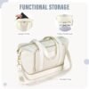 Womens Travel Weekender Bag, Travel Bag, Duffle Bag, Overnight Bag with shoe compartment, Carry on Bag - Image 6