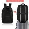 Asenlin 40L Travel Backpack for Women Men，17 Inch Laptop Backpack Flight Approved Luggage Carry On Water Resistant Computer Backpack for Weekender Overnight Large Daypack Black - Image 5