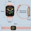 Smart Watch (Answer/Make Calls), 1.85" Smart Watches for Men Women 110+ Sport Modes Fitness Tracker with Sleep Heart Rate Monitor, Pedometer, IP68 Waterproof Fitness Watch for iOS Android Gold Pink - Image 8