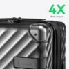 LUGGEX Carry On Luggage 22x14x9 Airline Approved - 35L Polycarbonate Expandable Hard Shell Suitcase with Spinner Wheels (Black, 20 Inch) - Image 4